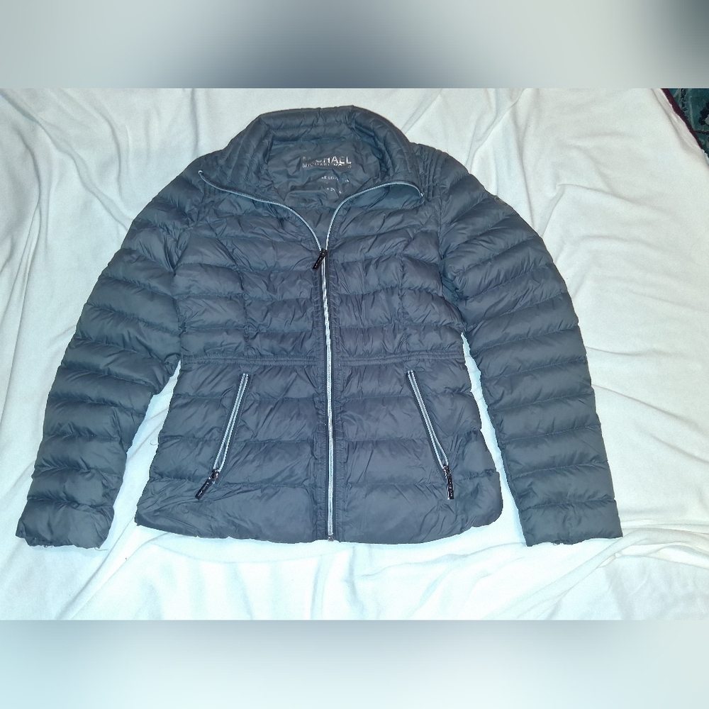 Michael Kors Light Gray Packable Down Jacket